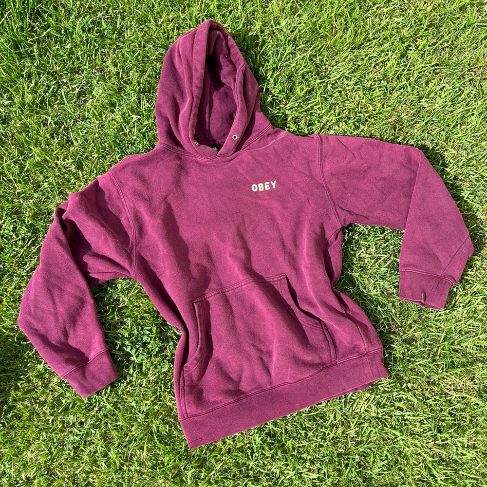 Obey Burgundy Hoodie